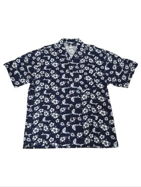 No Fear~Y2K VTG~Hawaiian Shirt~Aloha Camp Button Down~Shark~Skater~XL
